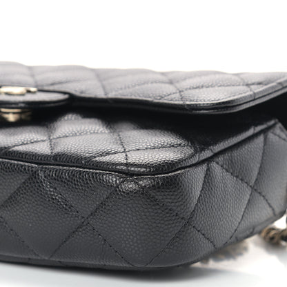 Chanel Caviar Quilted Flap Phone Holder With Chain Black 11 of 11
