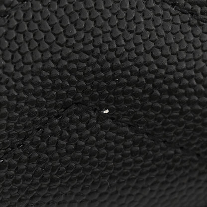 Saint Laurent Grain De Poudre Matelasse Chevron Monogram Chain Wallet Black 13 of 15
