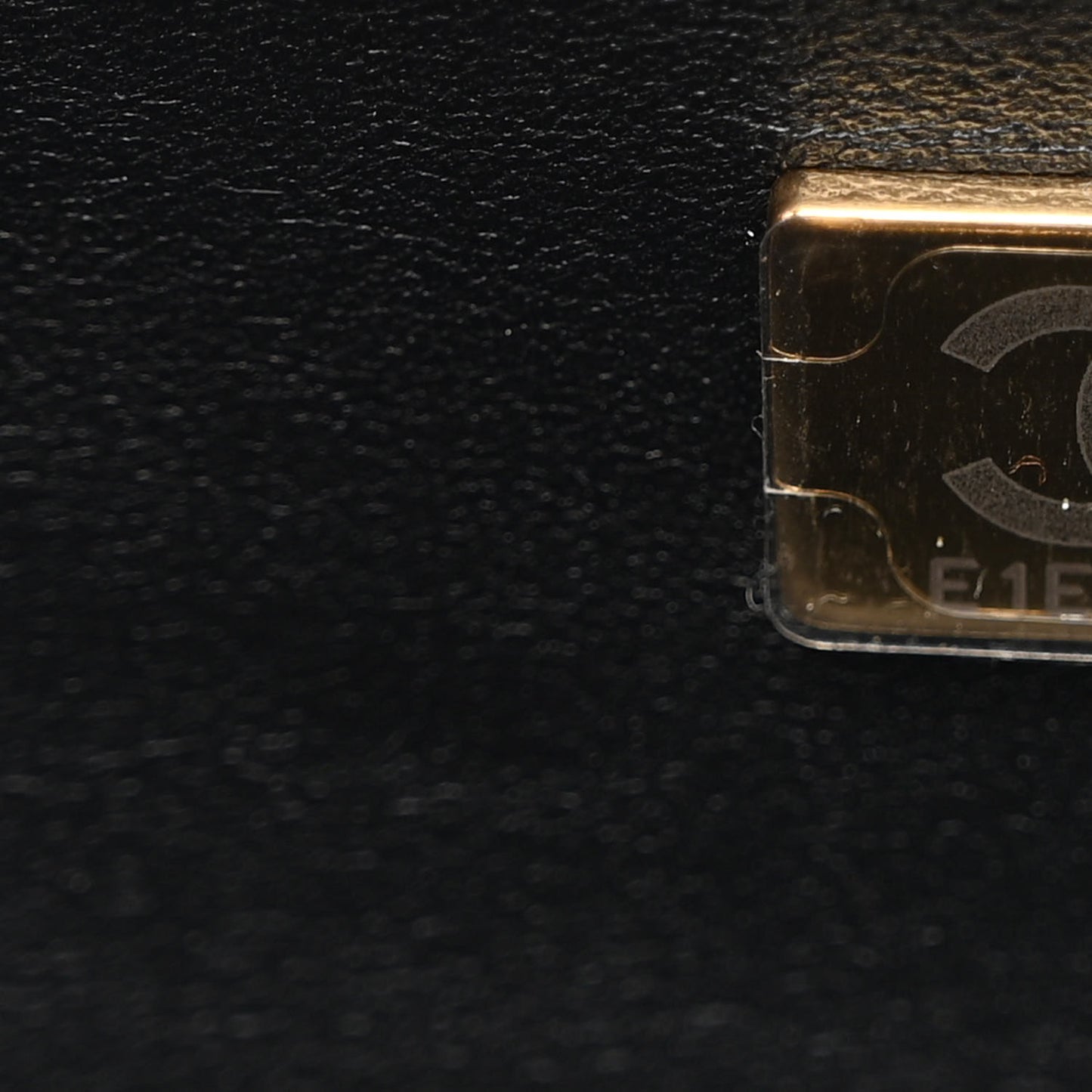Metal Tweed Logo CC Minaudiere Flap Bag Black Gold