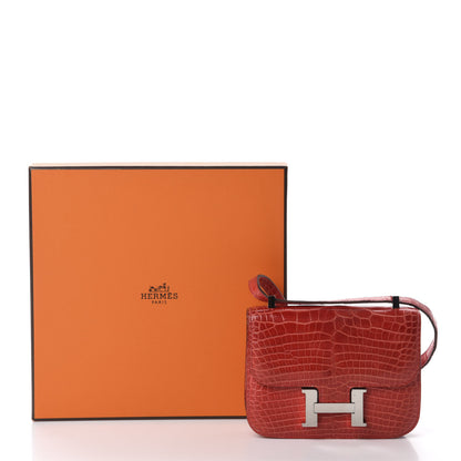 Hermes Shiny Alligator Micro Constance 14 Bougainvillea 10 of 10