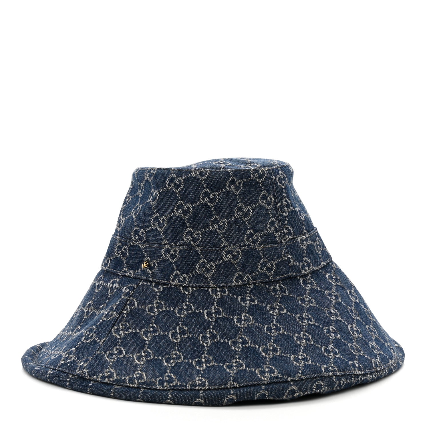 Gucci Eco Washed Denim GG Monogram Brim Hat M Blue 1 of 8