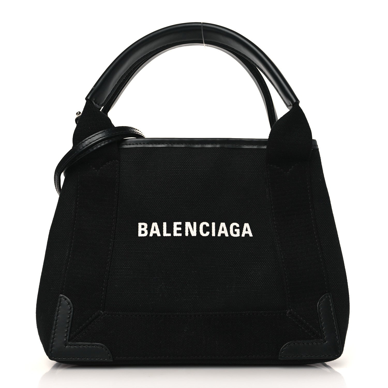 Balenciaga Cotton Canvas Calfskin Navy Cabas XS Black 1 of 9