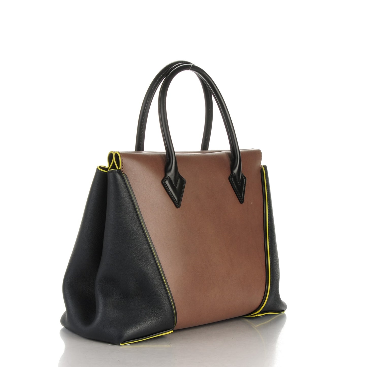 Veau Cachemire Cuir Orfevre Tote W PM Gris Neon