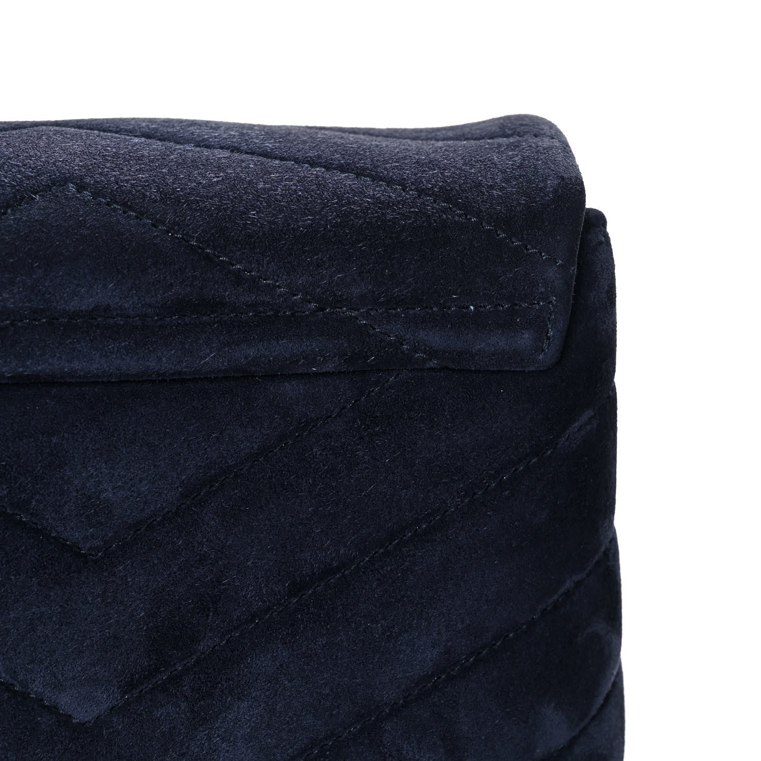 Saint Laurent Suede Toy Loulou Shoulder Bag Deep Marine 13 of 14