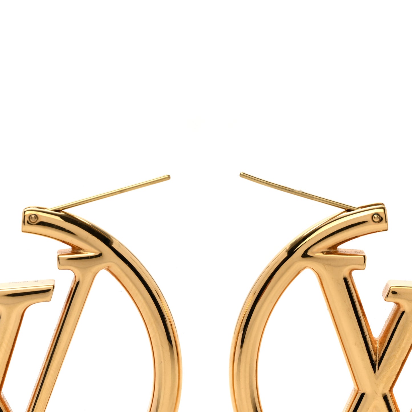 Metal Louise Hoop Earrings Gold