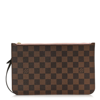 Louis Vuitton Damier Ebene Neverfull MM GM Pochette Rose Ballerine 1 of 8