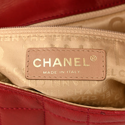 Chanel Lambskin Chocolate Bar Mademoiselle Flap Shoulder Bag Red 6 of 11