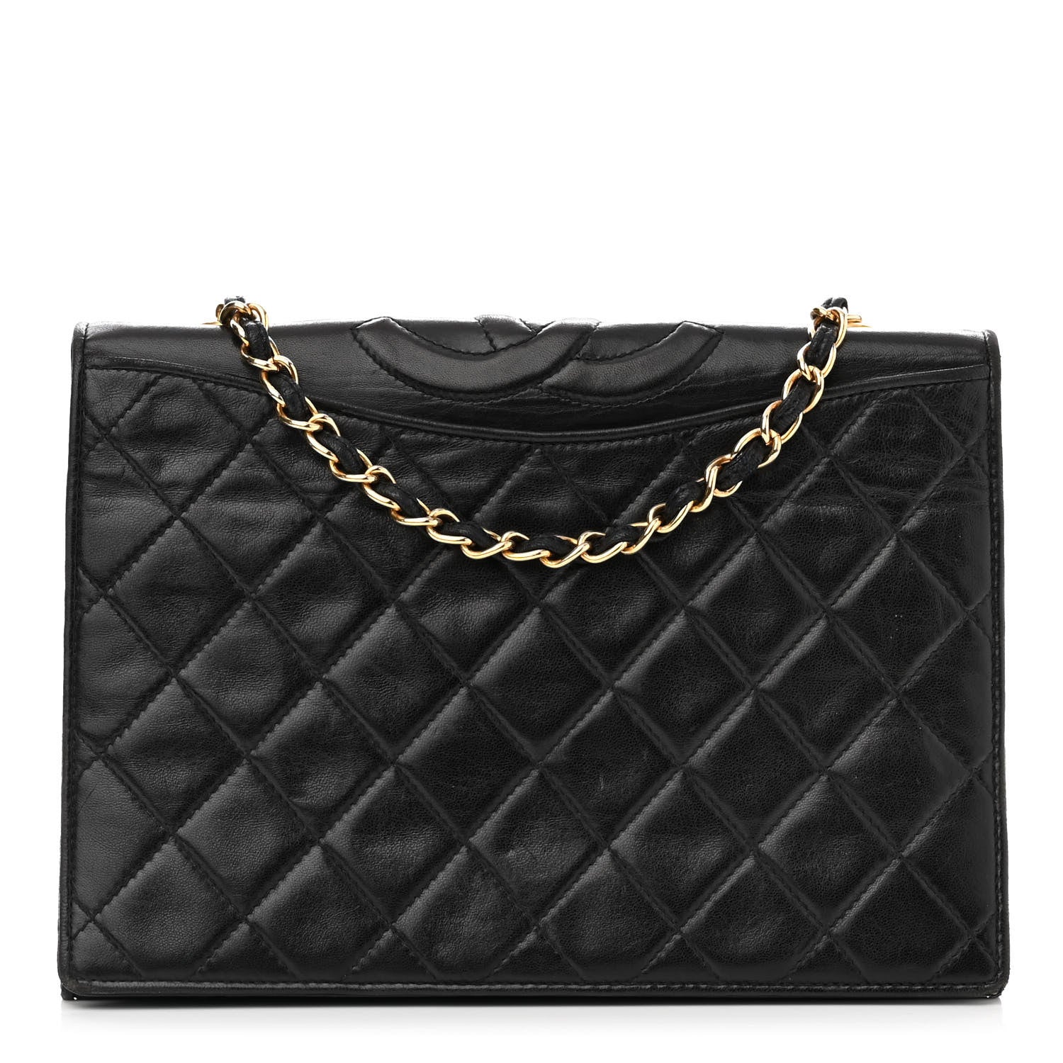 Chanel Lambskin Quilted CC Small Single Flap Black 1 of 14