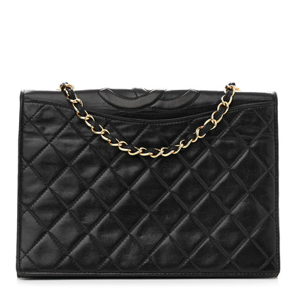 Chanel Lambskin Quilted CC Small Single Flap Black 1 of 14
