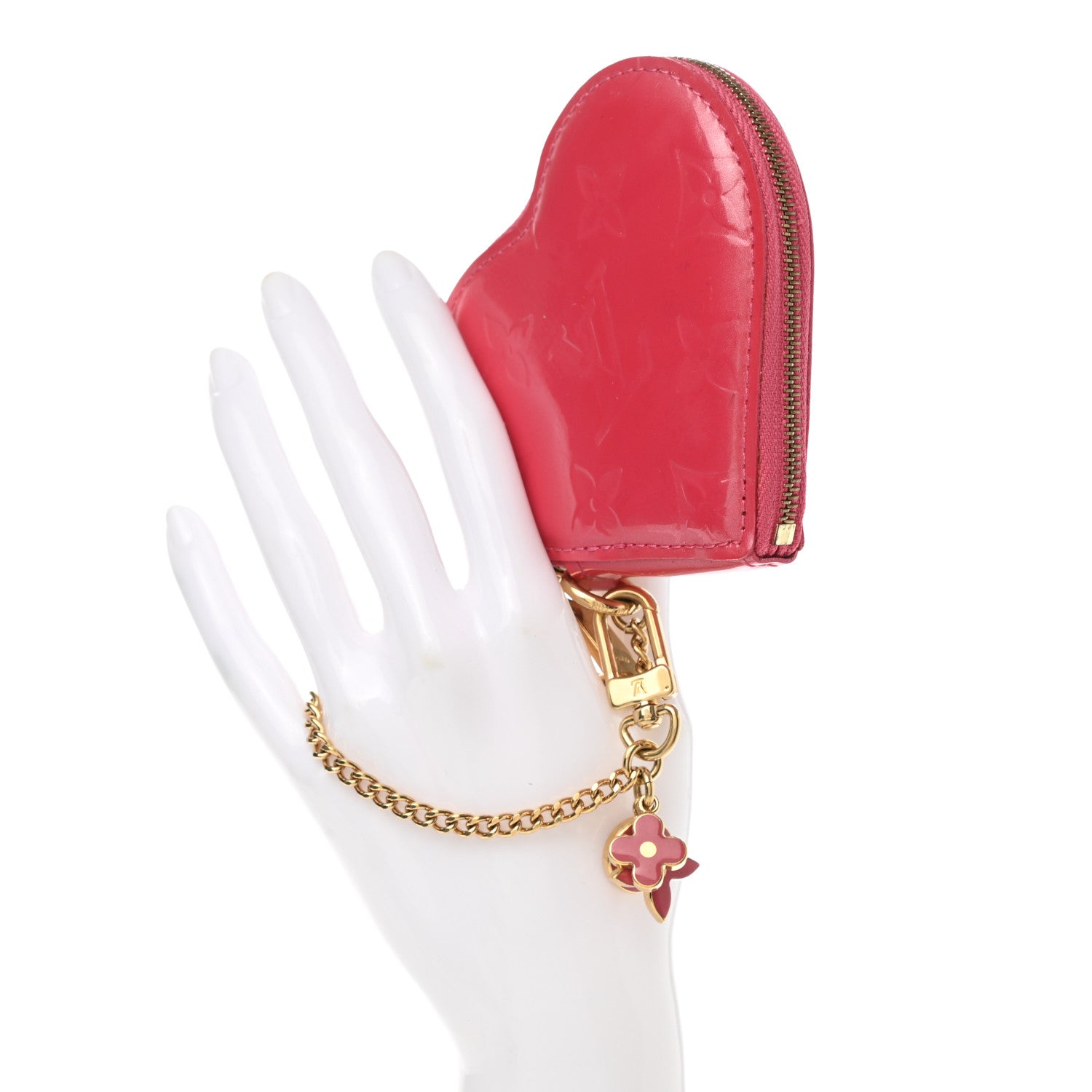 Louis Vuitton Vernis Coeur Heart Coin Purse Framboise 2 of 7