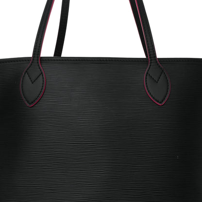 Louis Vuitton Epi Neverfull MM Black Hot Pink 7 of 10