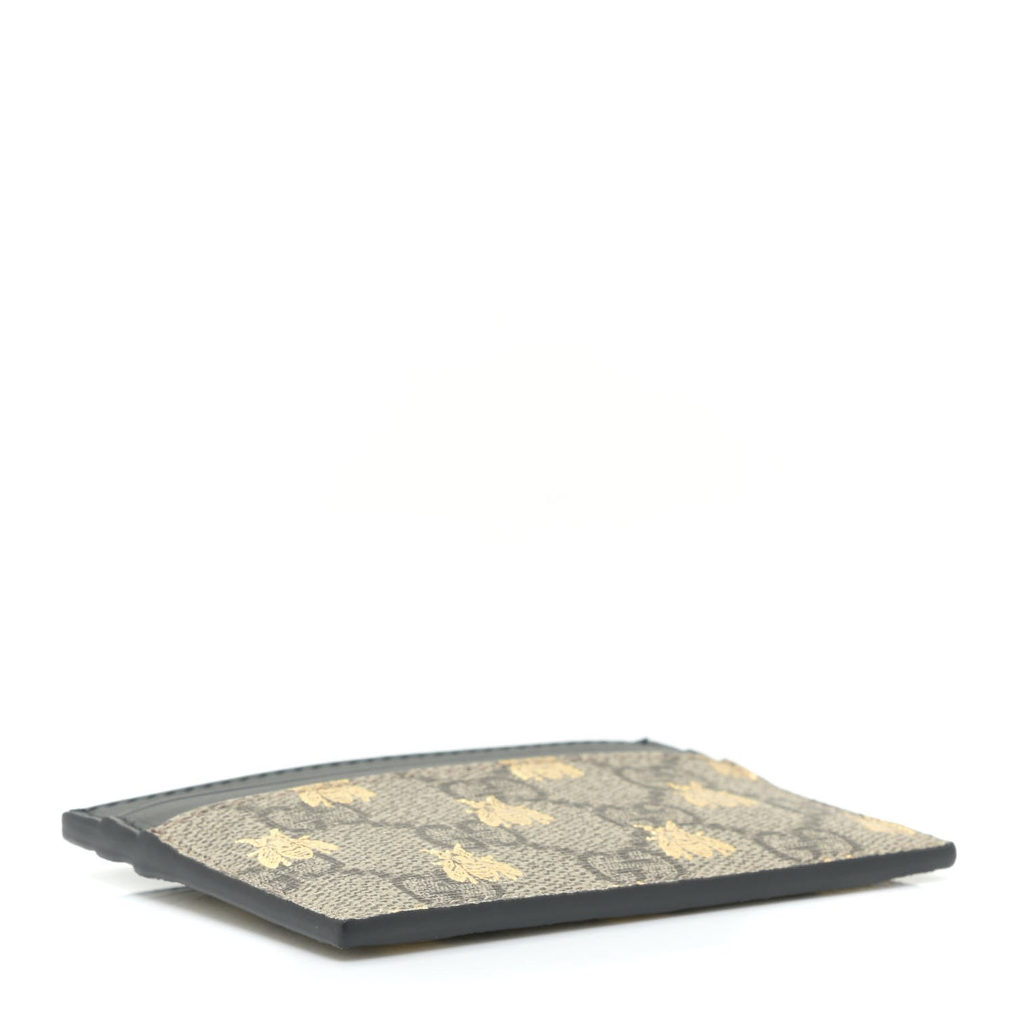 GG Supreme Monogram Bees Card Holder Black