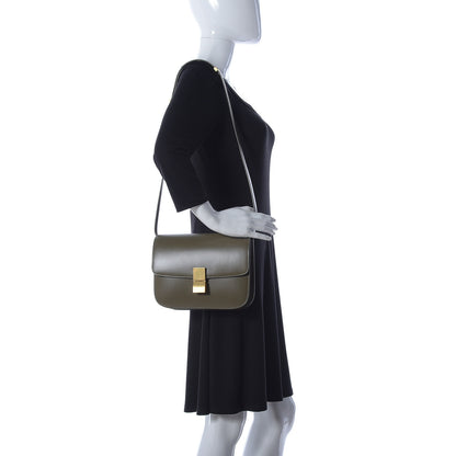 Celine Box Calfskin Classic Box Medium Flap Bag Army Green 3 of 21