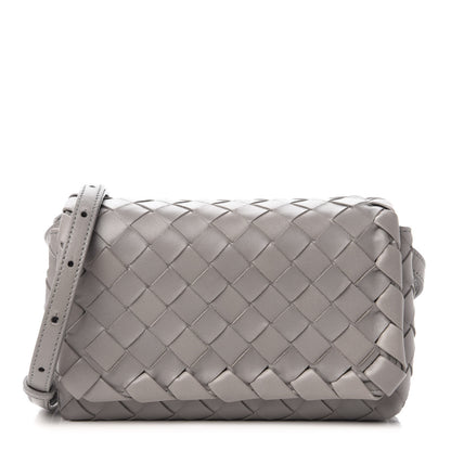 Bottega Veneta Nappa Intrecciato Shoulder Bag Grey 1 of 9