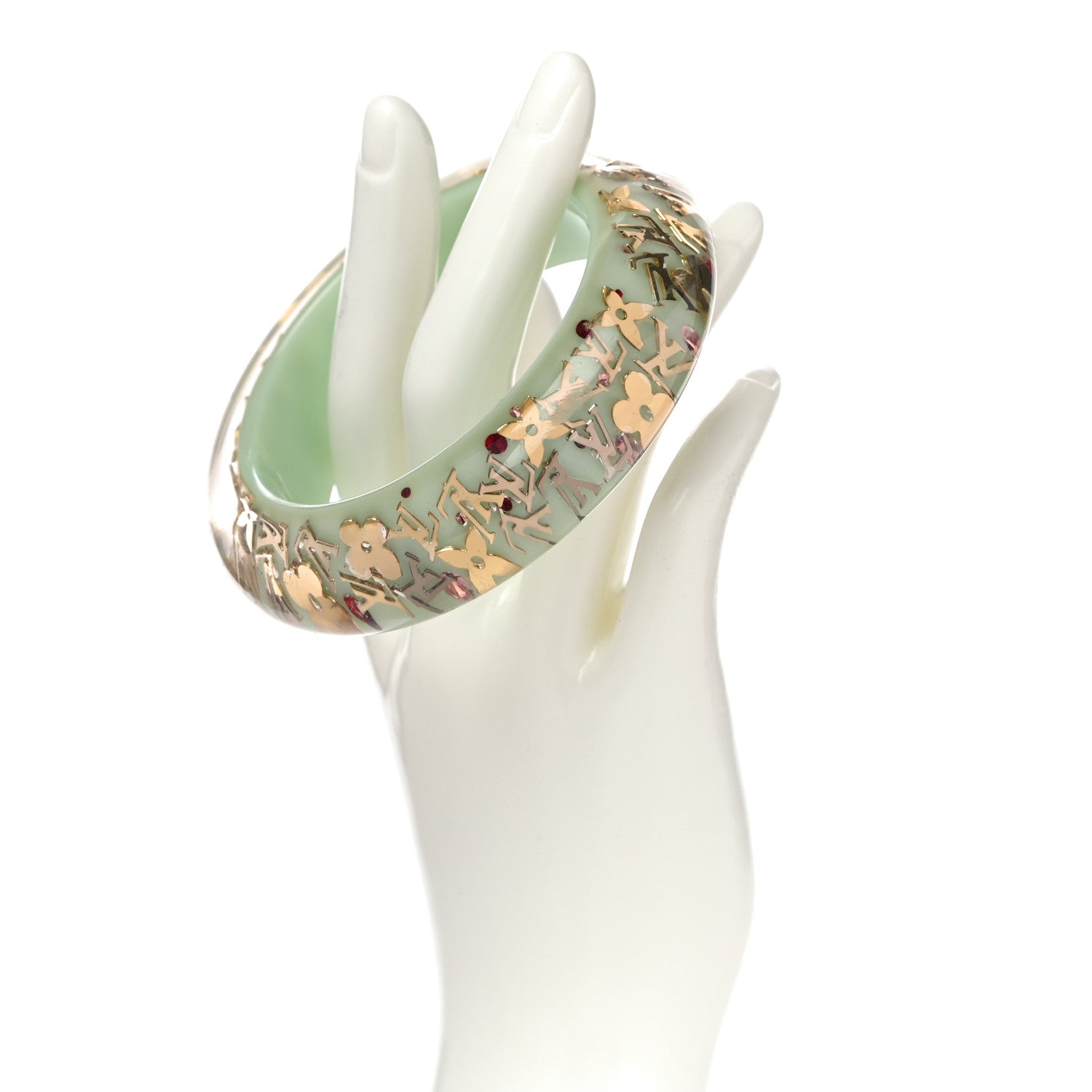 Louis Vuitton Resin Swarovski PM Inclusion Bracelet Peppermint 2 of 4