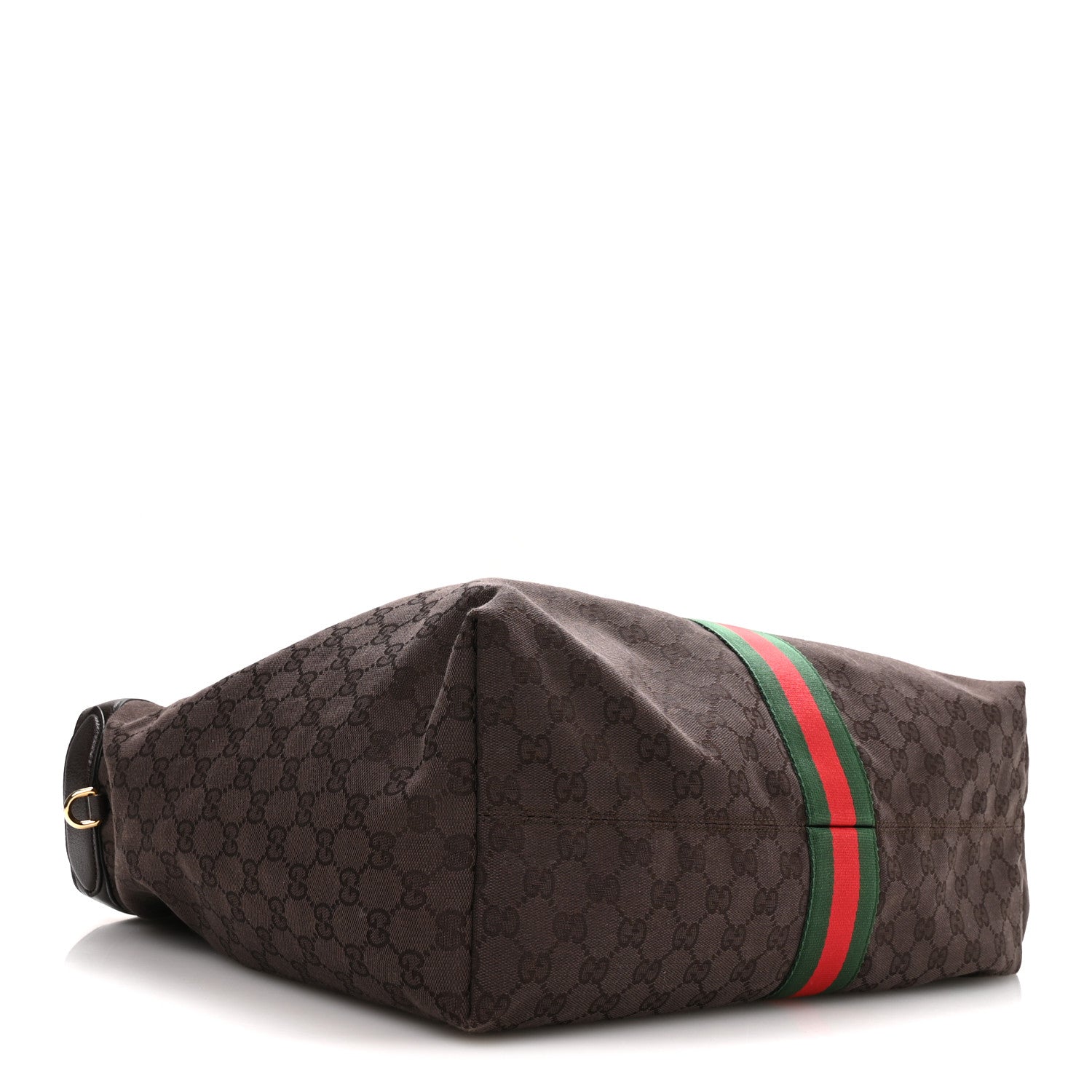 Gucci GG Monogram Web Large Giglio Tote Dark Brown 5 of 10