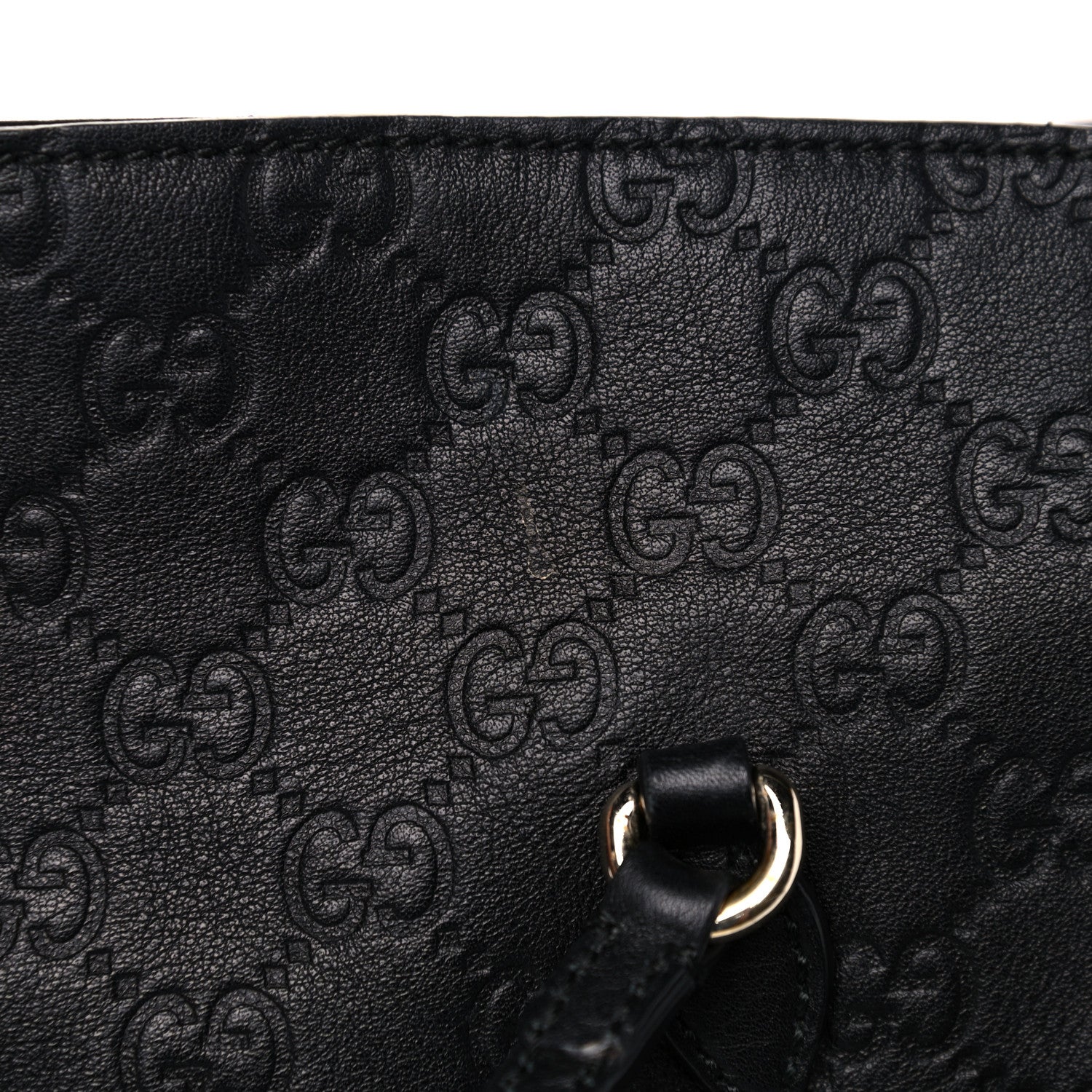 Gucci Guccissima Medium Bree Foldover Tote Black 12 of 13