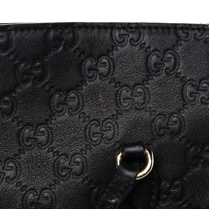 Gucci Guccissima Medium Bree Foldover Tote Black 12 of 13