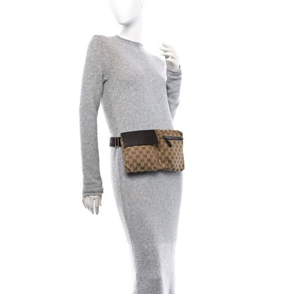 Gucci GG Monogram Double Pocket Belt Bag Dark Brown 2 of 10