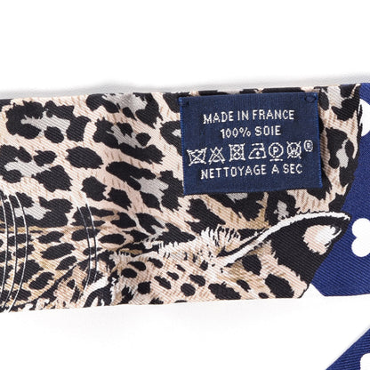 Hermes Silk Jungle Love Twilly Marine Rouge Brun 3 of 4