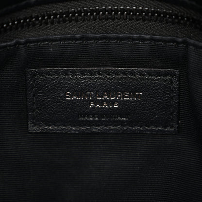 Saint Laurent Lambskin Quilted Monogram Monochrome Small Loulou Puffer Chain Satchel Black 6 of 11