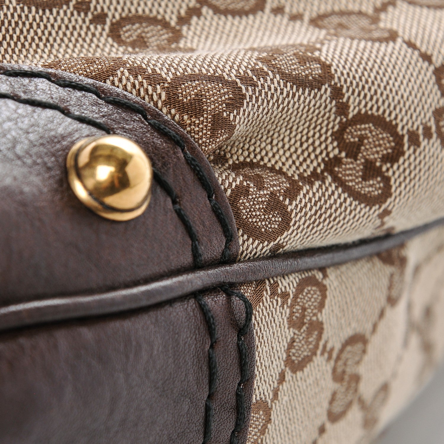 Gucci Monogram Large Jockey Hobo Dark Brown 12 of 13