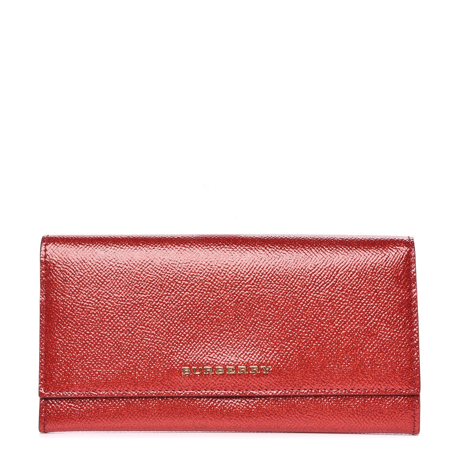 Burberry Patent Glitter Porter Continental Wallet Military Red 1 of 8
