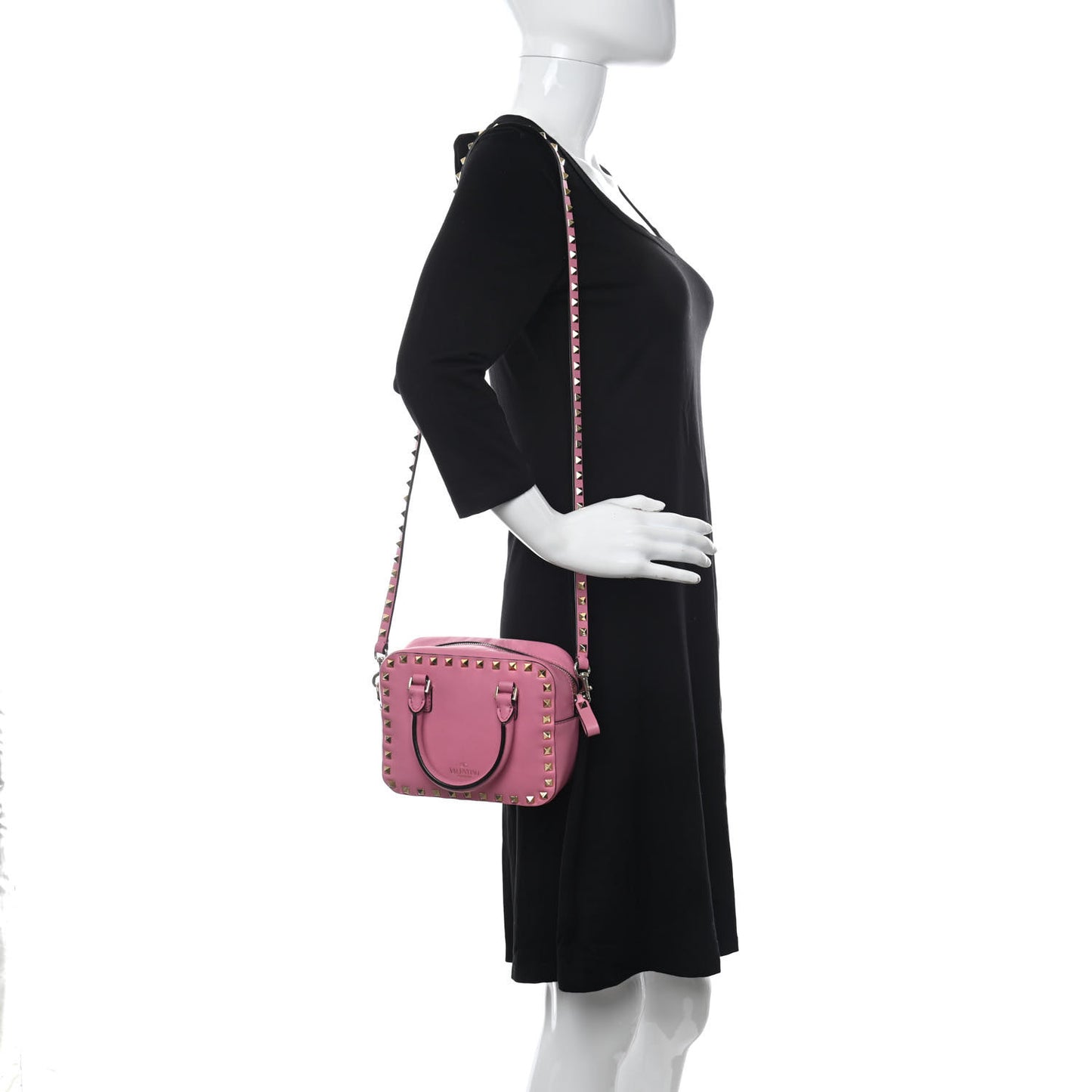 Vitello Mini Rockstud Convertible Satchel Ninphea