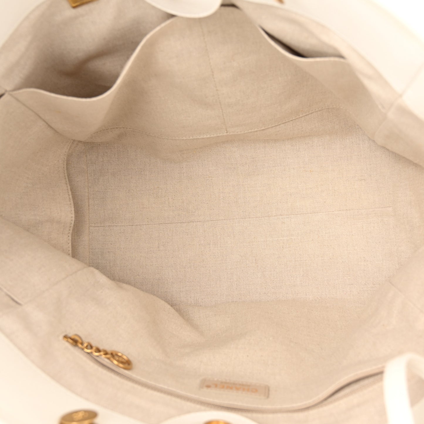 Calfskin Medium Deauville Tote White Multicolor