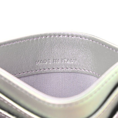 Chanel Iridescent Calfskin Quilted Card Holder Light Purple 7 of 9