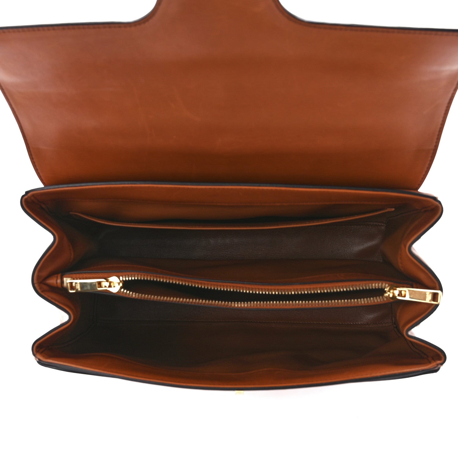 Celine Satinated Calfskin Medium 16 Top Handle Bag Tan 5 of 12
