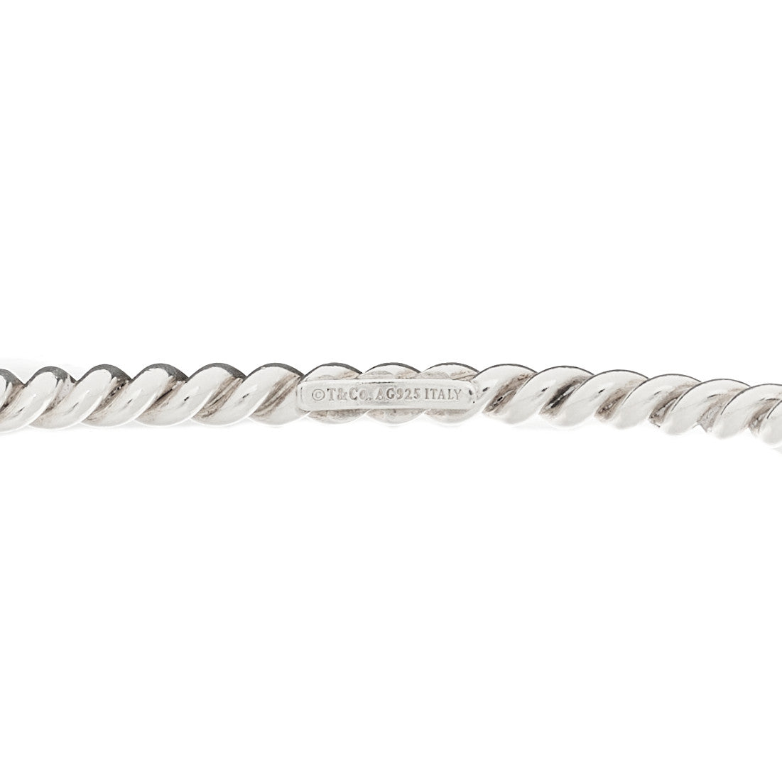 Tiffany Sterling Silver Twist Rope Bangle Bracelet 3 of 3