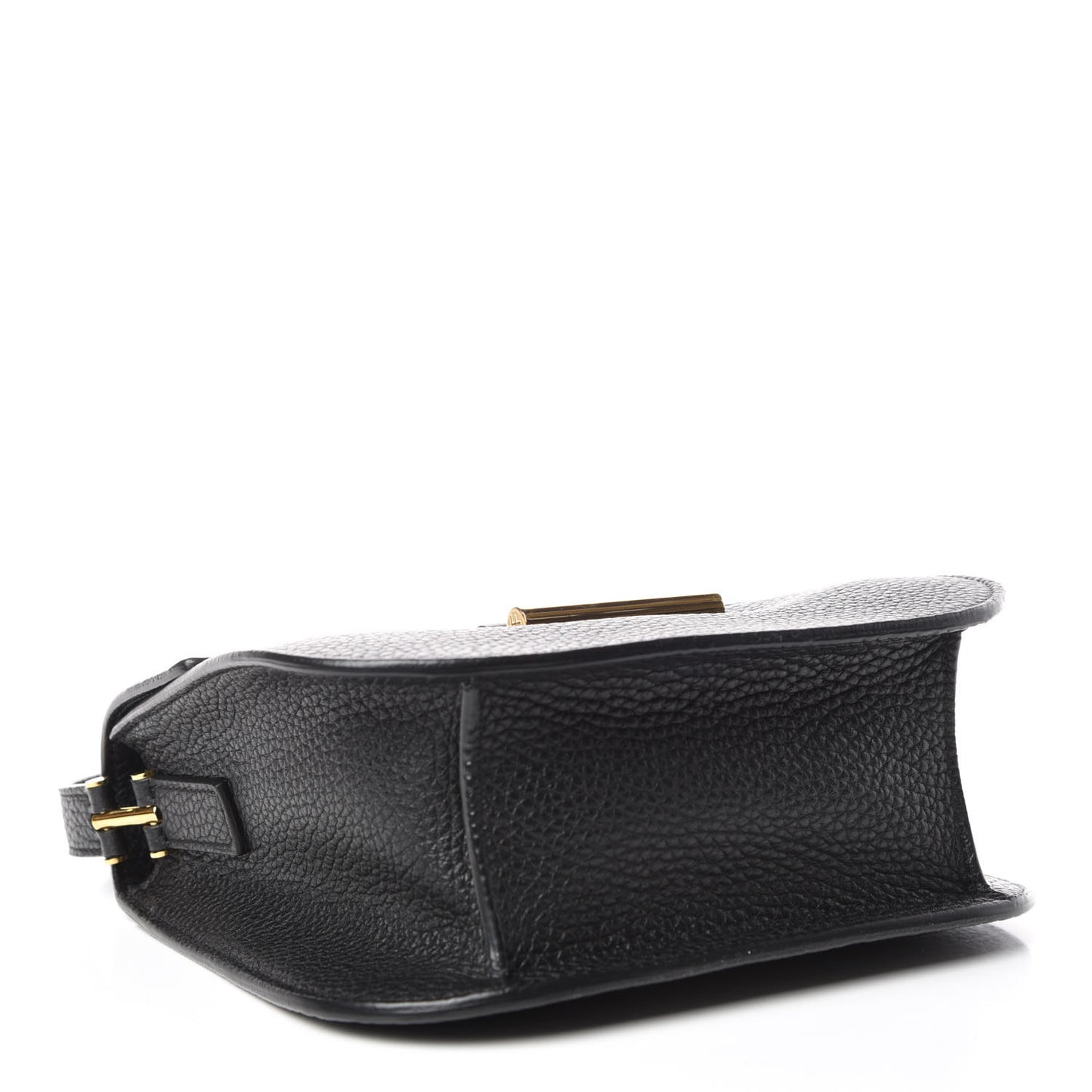 Calfskin Small T Clasp Tara Crossbody Bag Black