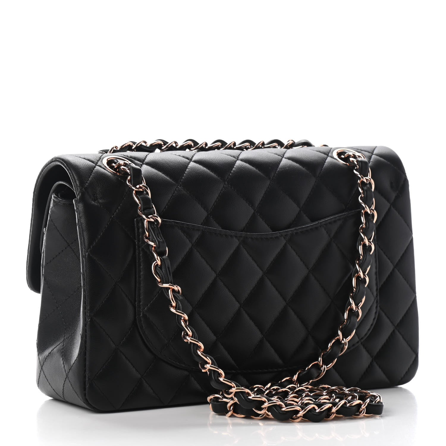 Chanel Lambskin Quilted Small Double Flap Black 2 of 8
