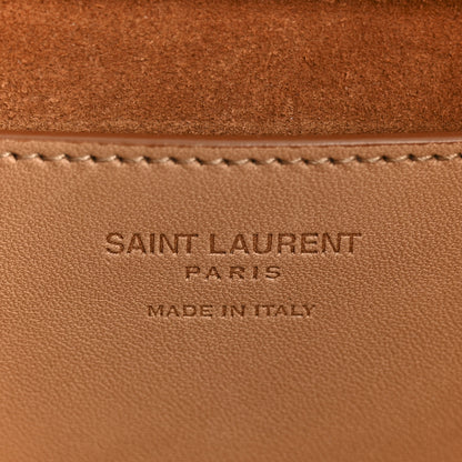 Saint Laurent Calfskin Monogram Take Away Box Dusty Vintage Brown Gold 6 of 12