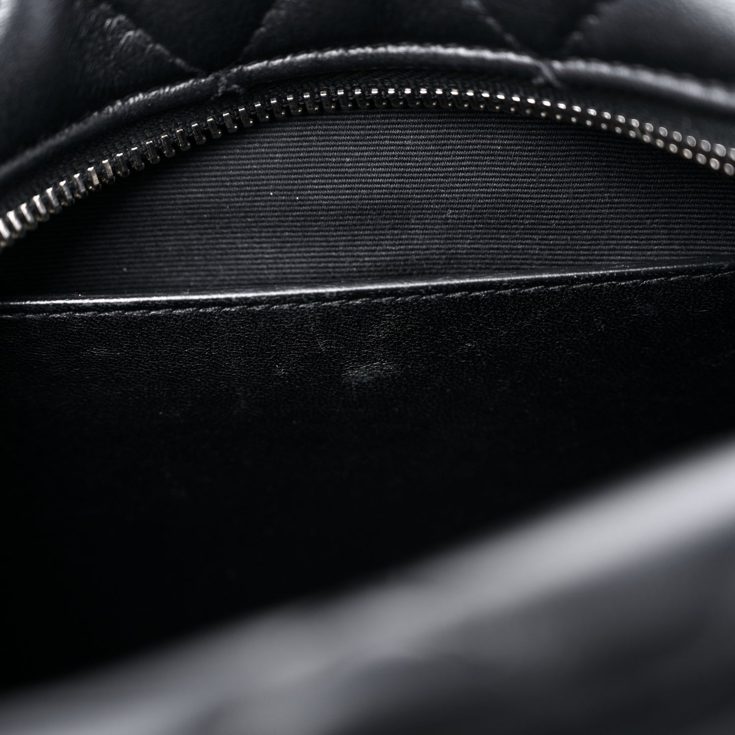 Calfskin Y Quilted Monogram Small Loulou Bowling Bag Black