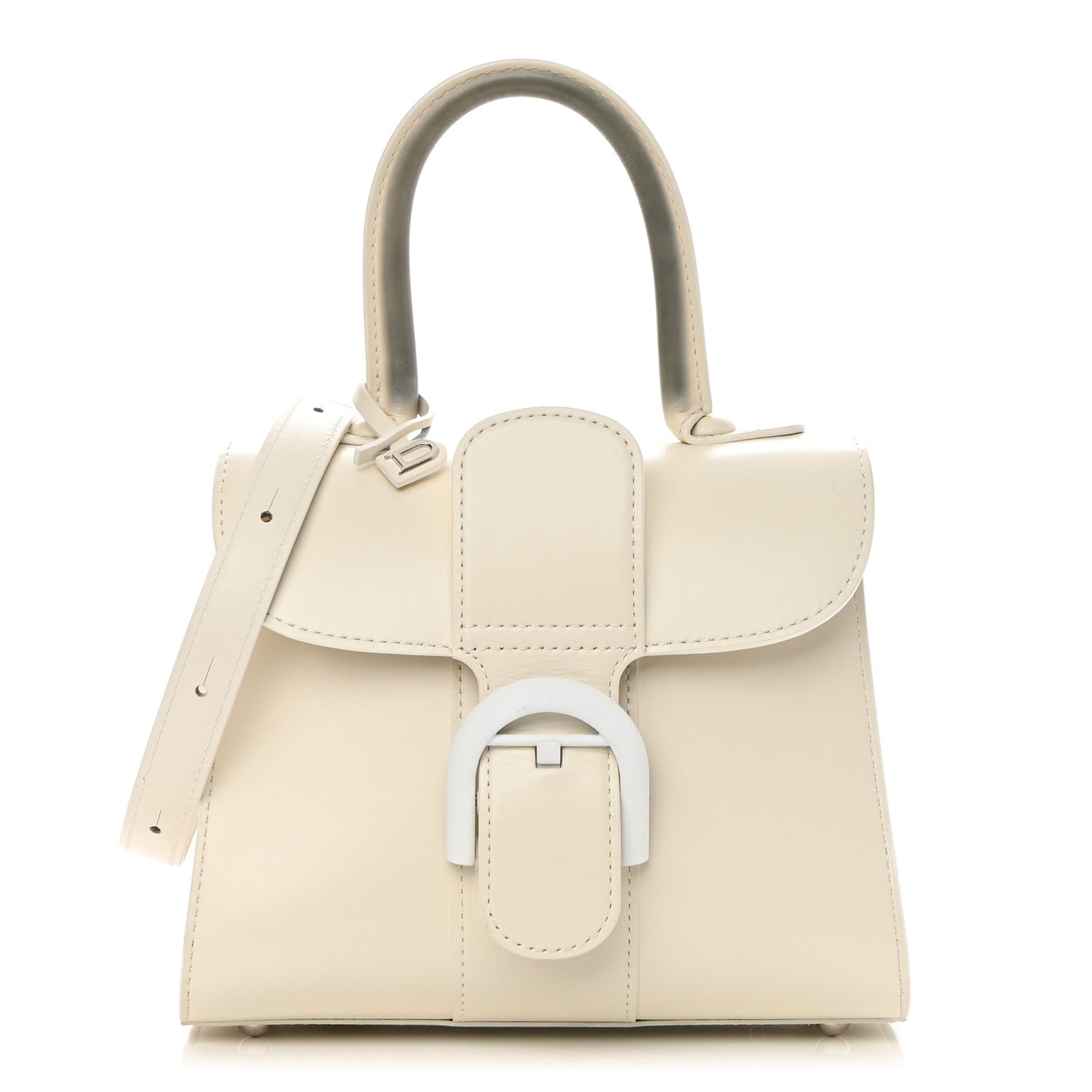 Box Calfskin Mini Brillant Satchel Ivory