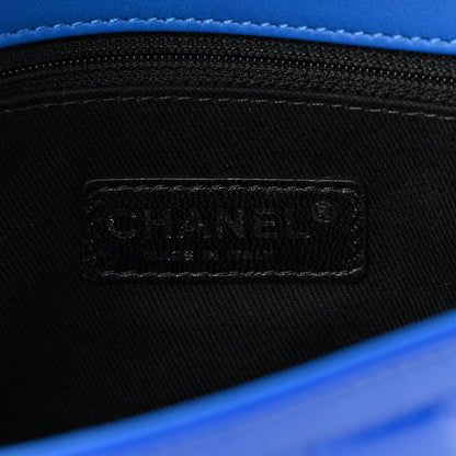 Chanel Patent Quilted Large Coco Shine Flap Blue 5 of 14