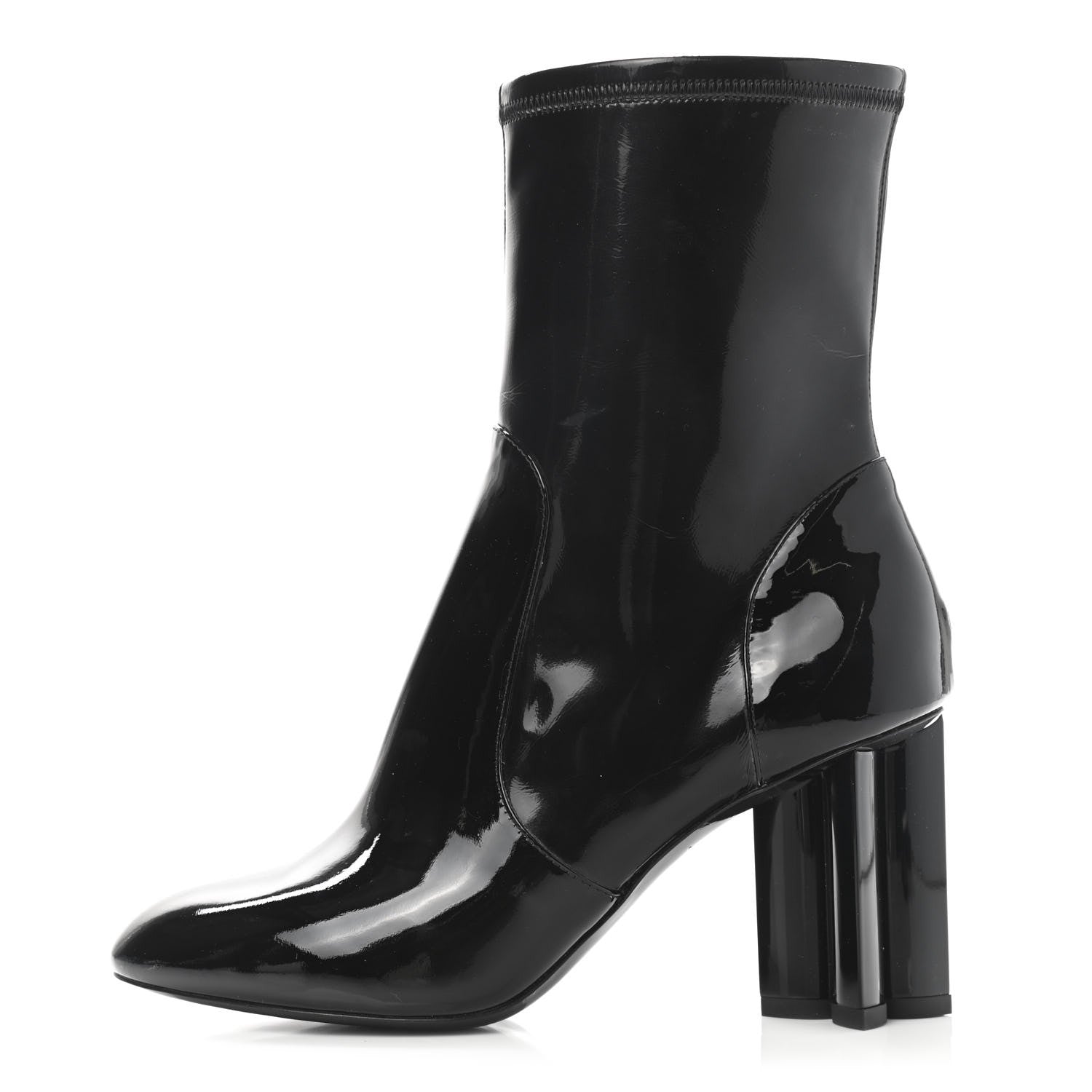 Louis Vuitton Patent Uniformes Silhouette Ankle Boots 36.5 Black 1 of 10