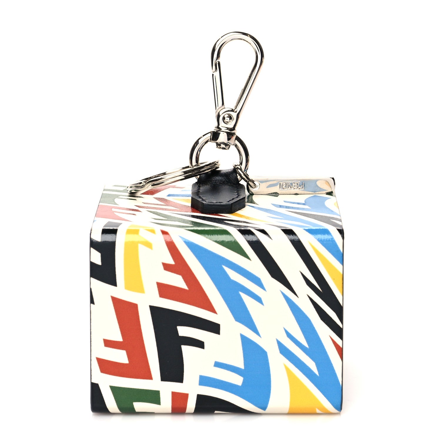 Fendi X SARAH COLEMAN Vitello FF Vertigo Box Key Chain Multicolor 1 of 8