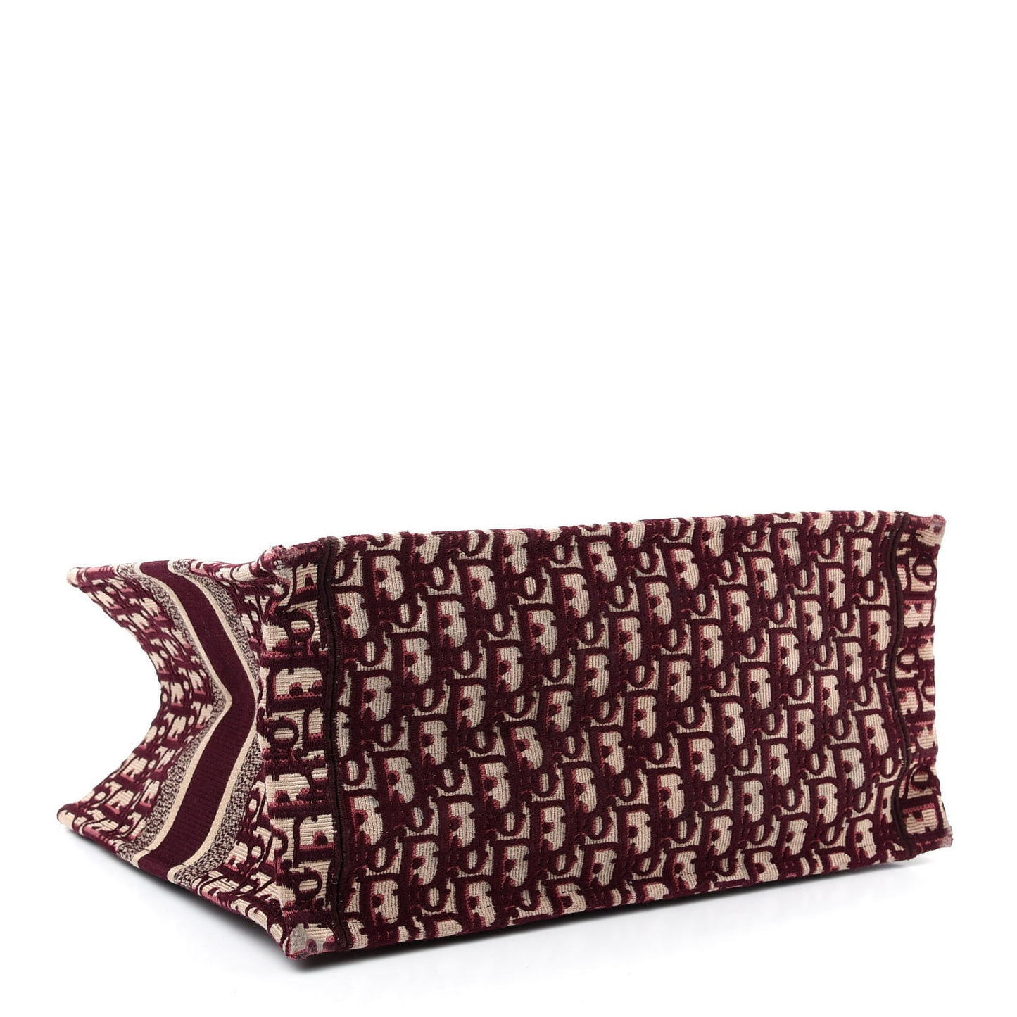 Oblique Medium Book Tote Burgundy Multicolor