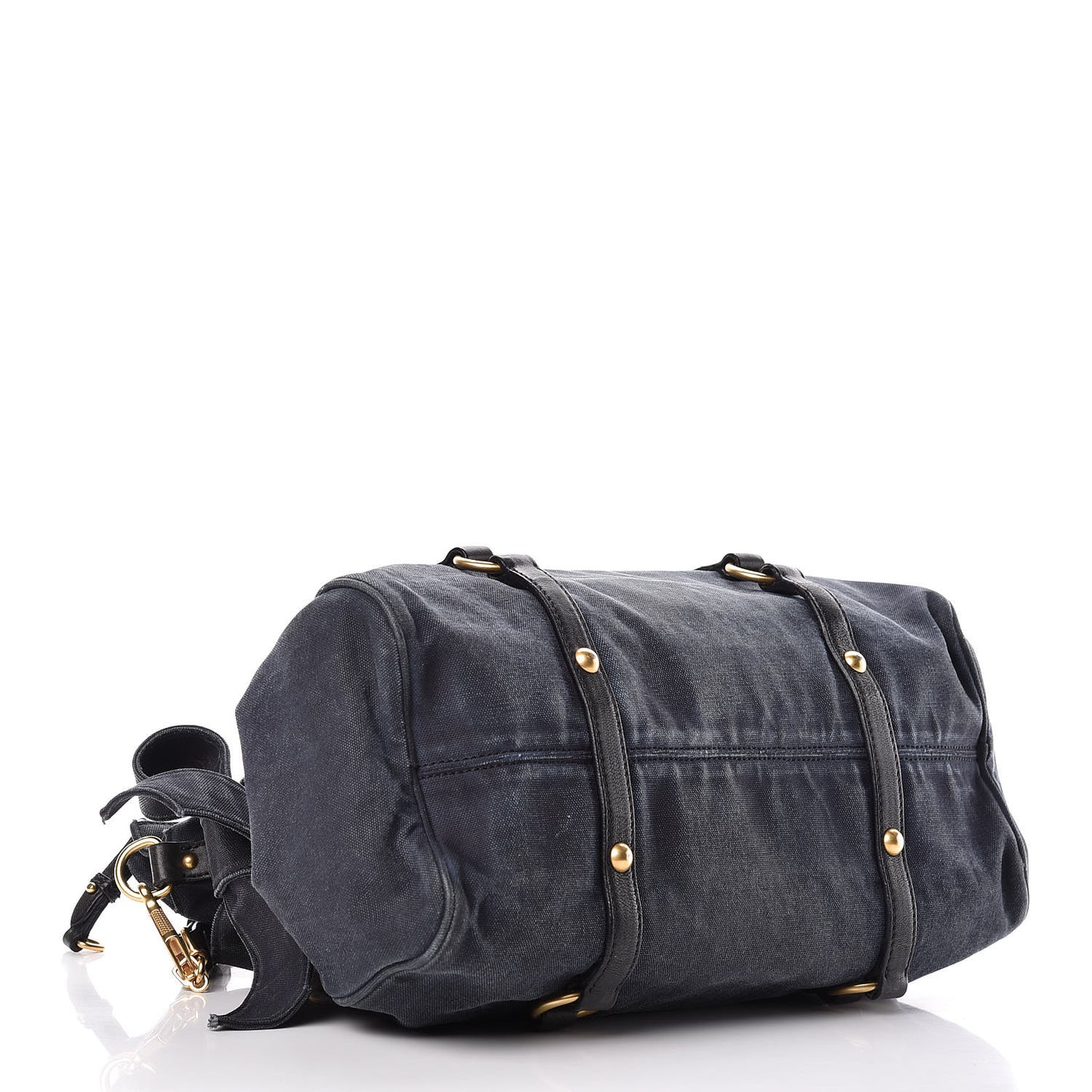 Washed Canvas Canapa Shopping Pattina Tote Bleuette
