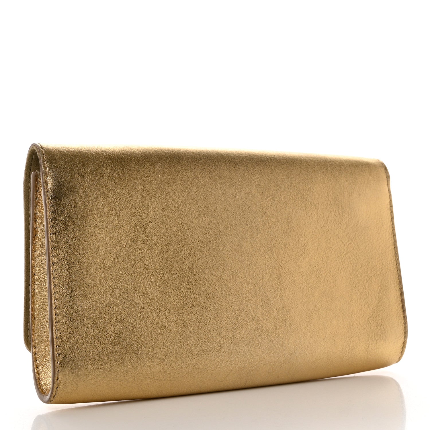 Louis Vuitton Calfskin Neo Sobe Louise EW Clutch Gold 3 of 8