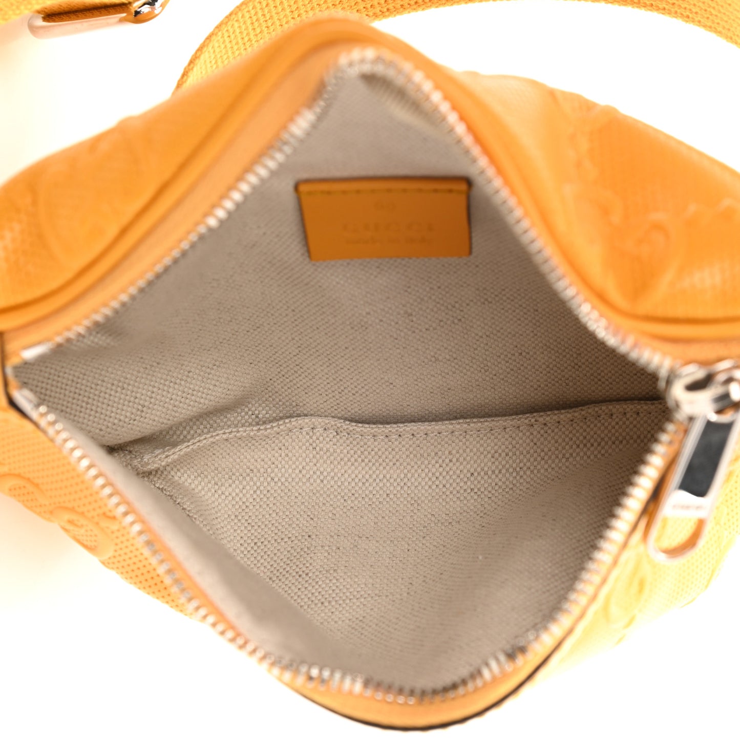 Calfskin GG Tennis Embossed Belt Bag Crop