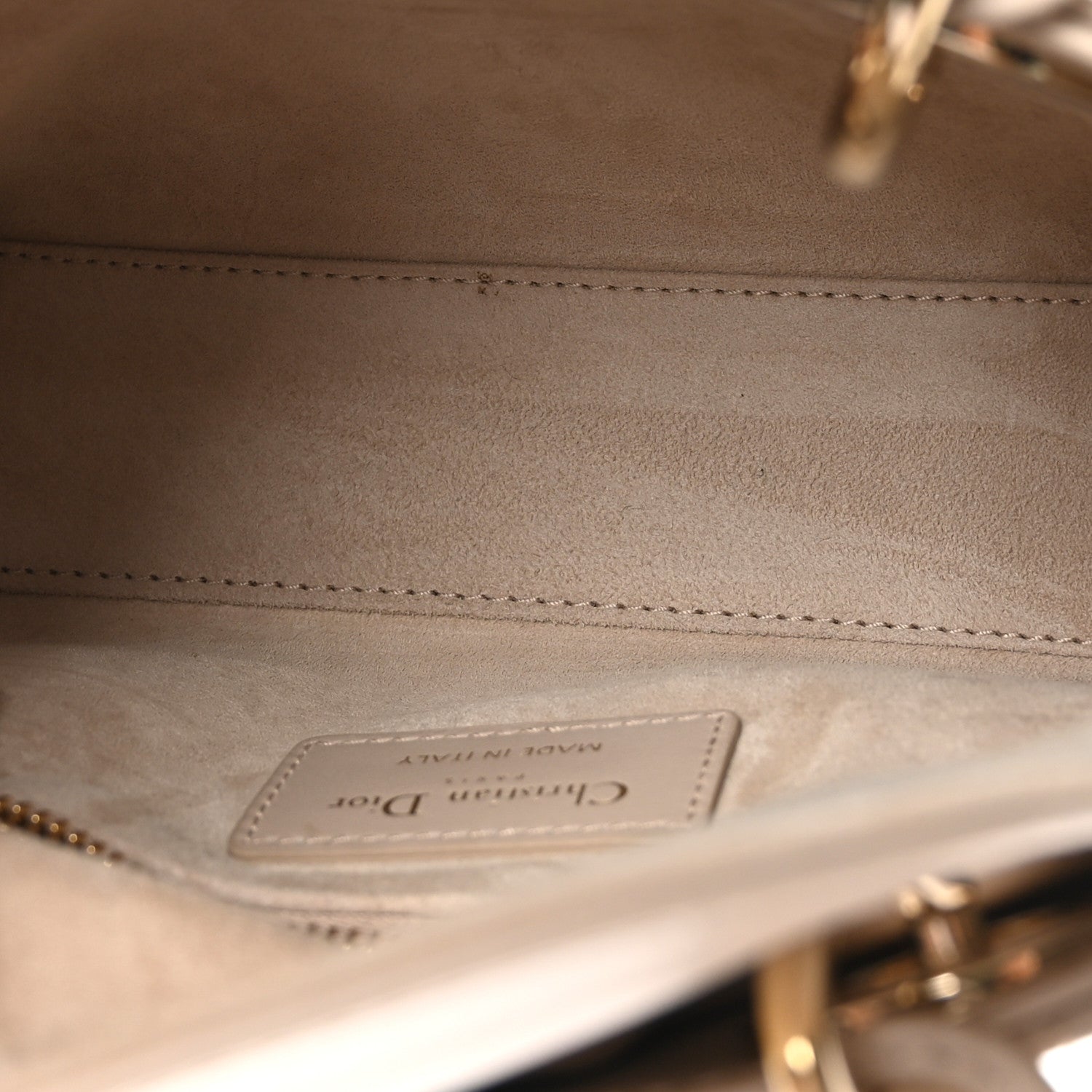 Christian Dior Lambskin Cannage Mini Lady Dior Sand 5 of 11