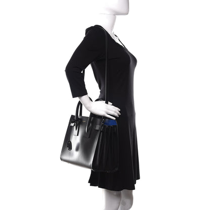 Saint Laurent Calfskin Small Sac De Jour Black Blue Majorelle 2 of 10