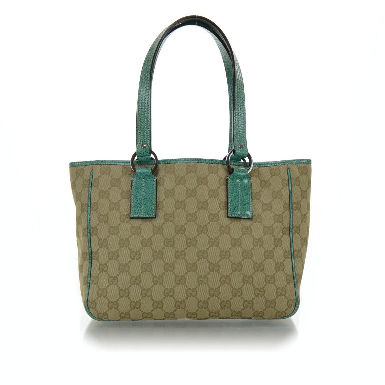 Gucci Monogram Tote Green 3 of 12