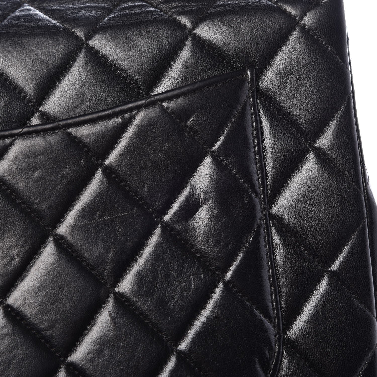 Chanel Lambskin Quilted Jumbo Single Flap Black 15 of 16