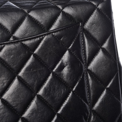 Chanel Lambskin Quilted Jumbo Single Flap Black 15 of 16