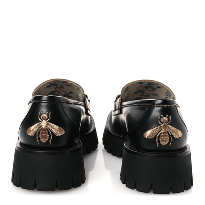 Gucci Cordovan Lux Womens Harald Horsebit 25mm Platform Loafers 38 Black 6 of 12
